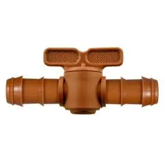 Válvula paso 16 mm marrón