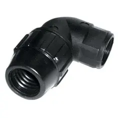 Codo hembra polietileno 63...