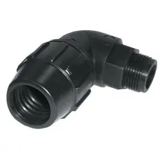 Codo macho polietileno 40 X...